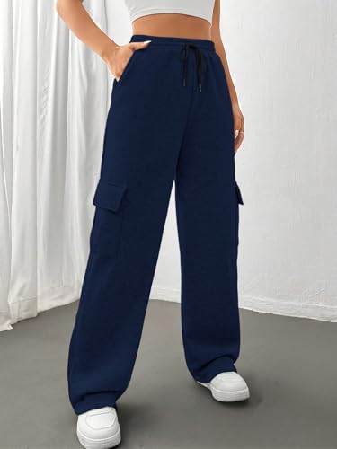 Image of KATECLO Women's Multi Flap Pocket Side Drawstring Waist Sweatpants