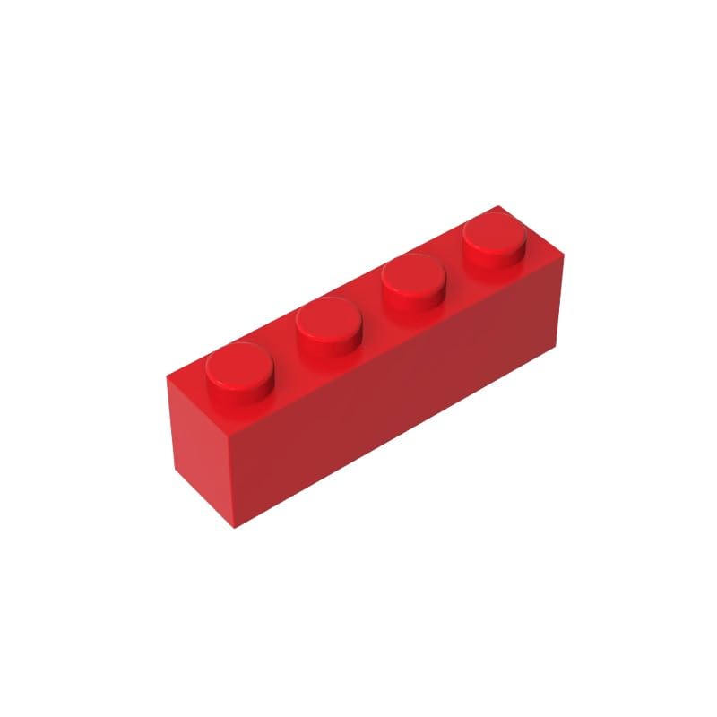 3010 Basic Bricks Brick 1x4 50 Pieces GDS-534 Compatible with Lego Building Blocks Color:Red