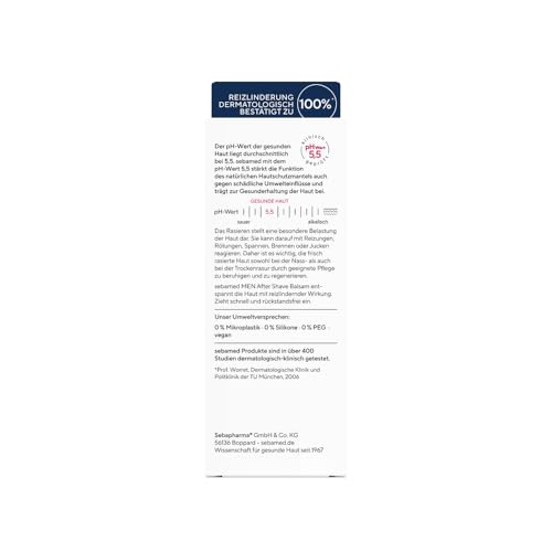 SEBAMED for Men After Shave Herren Balsam, Hydro-Komplex hilft gegen Rasurbrand, Reizlinderung dermatologisch bestätigt zu 100%*, feuchtigkeitsspendend und beruhigend 3