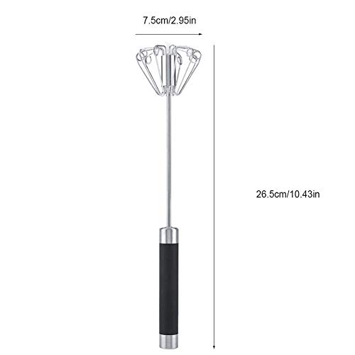 Fdit Rotatable Stainless Steel Kitchen Mixer Balloon Egg Beater Whisk For Whipping Manual Milk Cream Whisk Stirring Egg Tools #TOP3