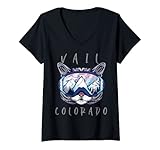 Photo Gallery donna snow cat vail colorado vacanza invernale sci snowboard maglietta con collo a v Photo Gallery donna snow cat vail colorado vacanza invernale sci snowboard maglietta con collo a v