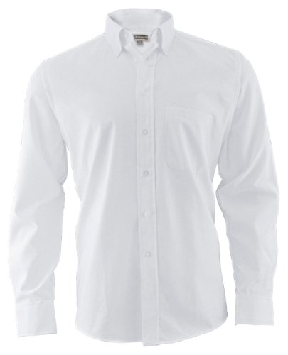 Edwards Garment Men's Easy Care Long Sleeve Oxford Shirt, White, XXXX-Large 35