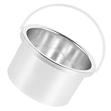 LOLIPPYY Recipiente de Aluminio para Derretidor de Cera Interior Olla para Calentador de Cera y Cubeta para Máquina de Depilación Resistente y Seguro Color Plateado