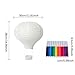 SM SunniMix 2Pcs Unpainted Hot Air Balloons DIY Craft Project with 12 Color Pens Paper Lantern for Bridal Shower Party Family Games