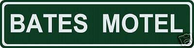 Lotusworld New Road Sign Bates Motel Street/Road Name SignHalloween Sign street sign tin Sign 4x16 inches