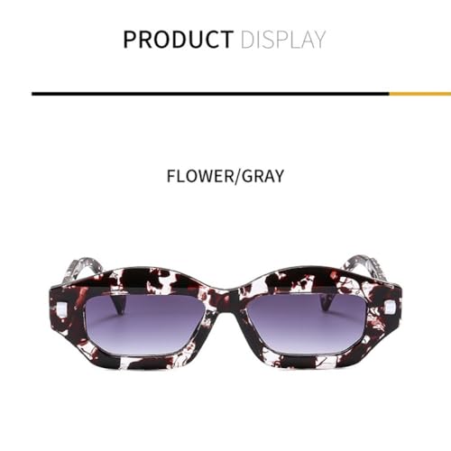 Lunettes de soleil œil de chat polygone contre l'éblouissement à nuances rétro