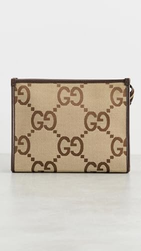 WHAT GOES AROUND COMES AROUND Women's Pre-Loved Gucci Brown Canvas Jumbo GG Pouch2
