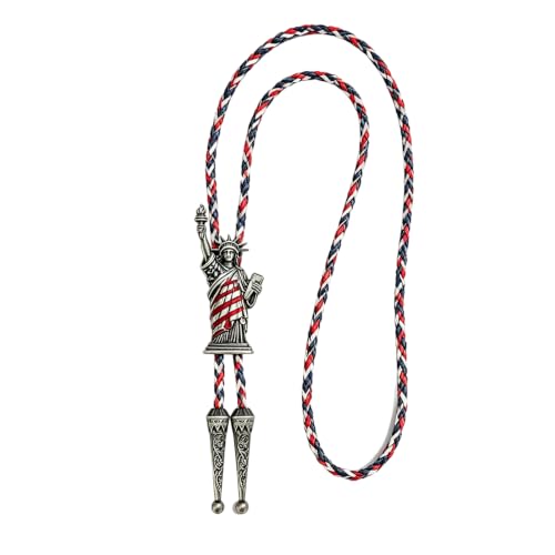 Image of USA 250th Anniversary Western Cowboy Patriotic Eagle Bolo Tie