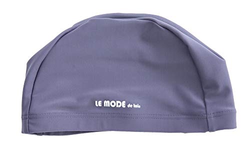 LE MODE ｄｅ ｔｏｉ(ル モード デ トア)スイムキャップ 水泳キャップ スイミングキャップ 水泳帽 水泳キャップ ゆったりサイズ メンズ レディース 男女兼用 学校 スクール bousiSA5-ro (グレー, M)