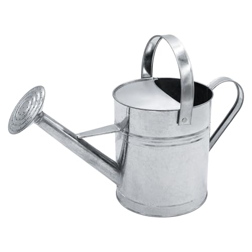 Zink Gießkanne - 5 Liter - Garten Giesskanne Metall Blumengießkanne für Innen...