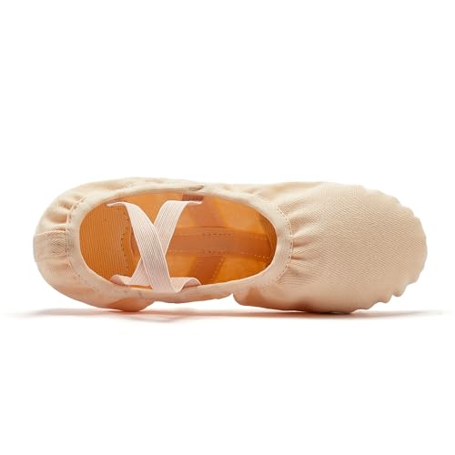 Image of Dance Women's Ballet Shoes Stretch Canvas Dance Slippers Split Sole for Girls /Adult