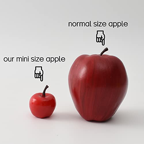 Haiops Mini Artificial Apple Fake Fruit Simulation Home Kitchen Party Decor 20Pcs (Green And Red) #TOP3