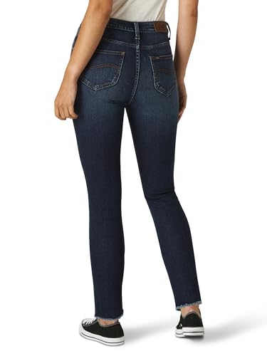 Lee Women's Slim Fit High Rise with Button Fly & Released Hem Jean3
