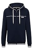 Regular Fit BOSS Herren Core Hooded Jacket Kapuzen-Sweatjacke mit Reißverschluss, Paspeln und Logo-Stickerei Dunkelblau XXL
