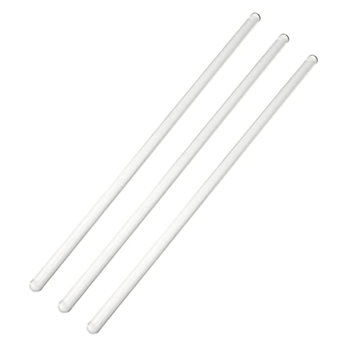 Balacoo 3pcs Round Lab Stirring Rod Glass Chemical Stir Stick Smooth Ends Mixing Rod for Lab Use