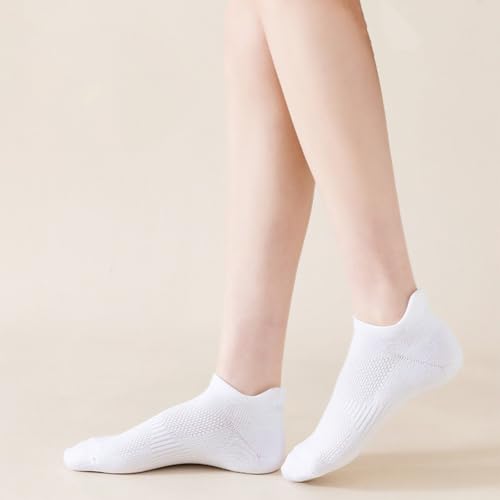 2 Pairs Athletic Running Ankle Socks Low Cut Cushioned Anti-slip Sports Socks for Women Men
