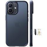 【米軍進化保護・マット半透明】 TORRAS iPhone 17 用 ケース 指紋防止 耐衝撃 滑り止め 3倍米軍MIL規格 半透明 マット仕上げ 黄ばみ防止 カメラコントロールボタン付き ストラップホール付き ボタン付属 For あいふおん17ケース 6.3インチ 「Guardian 」 ブラック