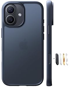 TORRAS Guardian für iPhone 17 Hülle mit Kameratastenschutz, 3, 66m Zertifizierte Militärschutz Stoßfest Schutzhülle, 9H+ Kratzfest Transluzente Rückseite, Case für iPhone 17 Handyhülle Matt Schwarz