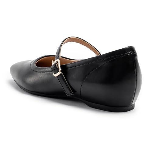 Image of Cusolemore Mary Jane Flat Shoes with Arch Support and Hidden Wedge Heel, Women Ballet Flats, Mary Jane Flats, Comfortable Dress Shoes