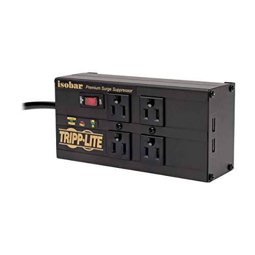 image for Tripp Lite Isobar 4 Outlet Surge Protector Power Strip with 2 USB Char