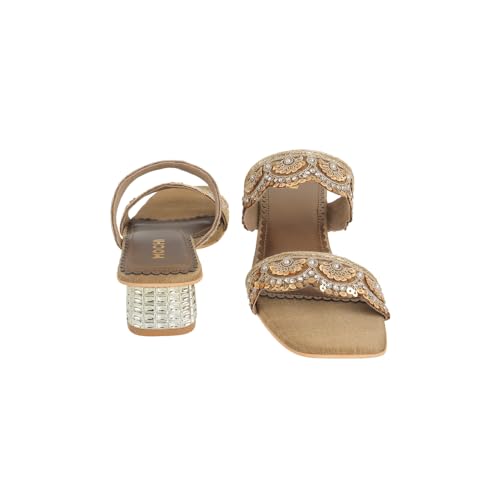 Image of Mochi Women synthetic embellishments Ethnic Slip-on Sandal