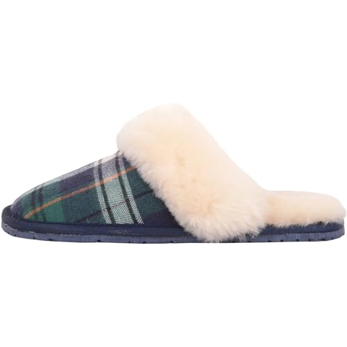 Chaussons mules en peau de mouton à revers ouvert pour cocooning à la maison - 5