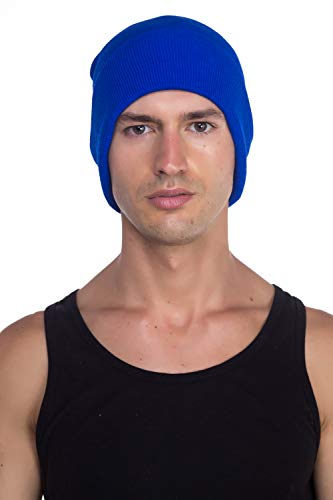 Image of Top Level Beanie Men Women - Unisex Cuffed Plain Skull Knit Hat Cap