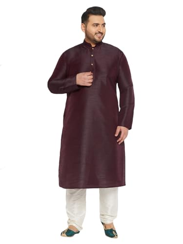 Image of Vastramay Plus Men's Silk Blend Kurta Pyjama Set