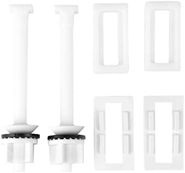 Vinsani PACK OF 2 White Oval Shaped Toilet Seat, Soft Close Toilet Seat, Fix Adjustable Hinges, WC Toilet Bathroom Plastic Loo Seat Easy Clean