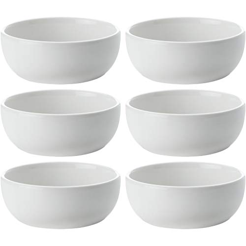 Maxwell & Williams White Basics Small Bowls for Snacks, Nuts and Dips, Porcelain, White, 9 cm, 6 Pieces