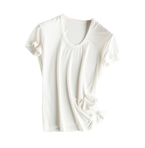 T-shirt d'été en soie Blanc S pour vos journées ensoleillées