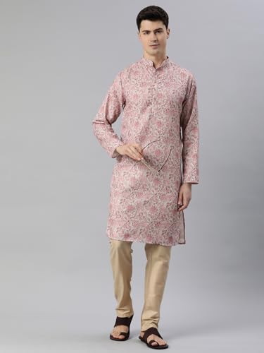 Majestic Man Men's Cotton Blend Regular Fit Casual Ethnic Motifs Abstract Printed Kurta