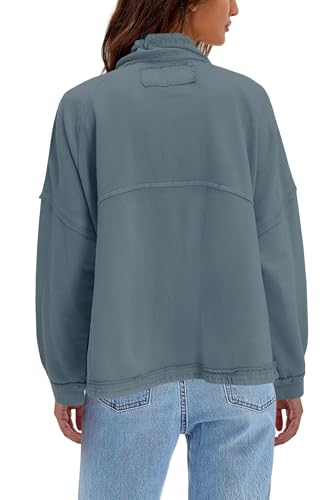 Panadila Womens Oversized Zip Up Jacket Fall Lightweight Jackets Casual Hoodies Sweatshirt Jackets Coat with Pockets4