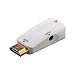 Produktbild Goobay 44793 Kompakter HDMI / VGA Adapter inkl. Audio, HDMI-Stecker (Typ A) auf VGA-Buchse (15-polig) + Klinke 3,5 mm Buchse (3-Pin, Stereo) vergoldet, weiß