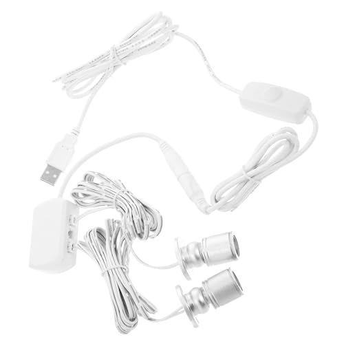 Alipis Foco LED USB 1W Ajustable para Interiores Mini Foco Plateado para Exhibidores Luz Blanca Fría 6000K Alimentación USB Adecuado para Escaparates y Gabinetes Pequeños