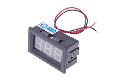 SMAKN 2 Wire Green Dc 4.0-30v LED Panel Digital Display Voltage Meter Voltmeter - Thumbnail 3