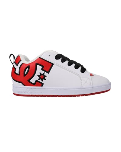 DC Shoes DC Court Graphic M Men's Trainers, White Red Black Combo, 11.5 Men