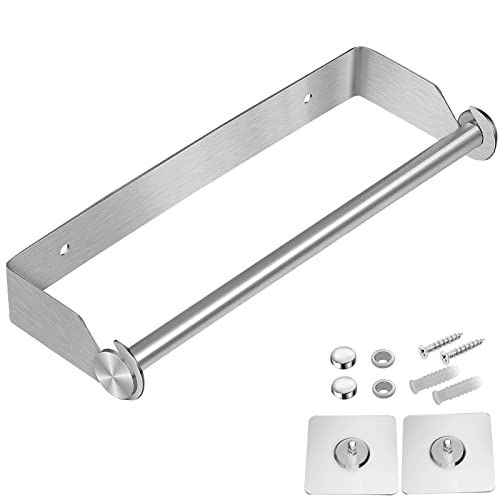 Porte Sopalin Mural Acier Inoxydable Dérouleur Essuie Tout Porte Essuie Tout Mural Auto-adhésif - sans Percage ou à Percer Support Sopalin Porte Rouleau Papier pour Cuisine Salle de Bain, Placards