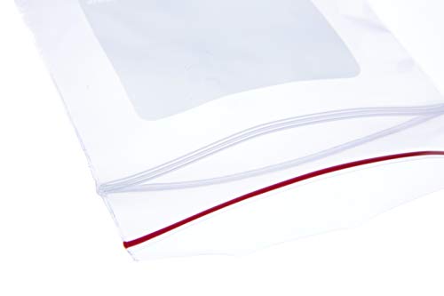 Minigrip Red Line Mgrl2W0508 Polyethylene (Ldpe/Lldpe Blend) Clear Reclosable Bag, 8" Length, 5" Width (Pack Of 1000) #TOP2