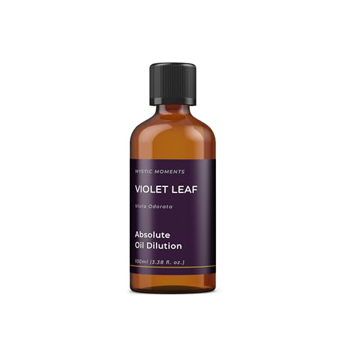 Mystic Moments | Violet Leaf Absolute Oil Dilution 100ml | 3% Viola Odorata in Jojoba | Fresh Green Floral Aroma | French Solvent-Extracted | Skincare & Aromatherapy Blend | Pre-Diluted