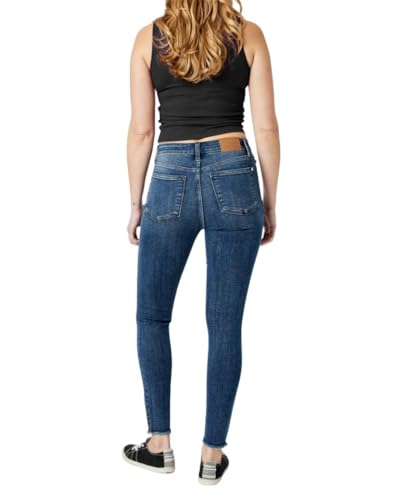 Judy Blue Women's High Waist Raw Hem Skinny Jeans3