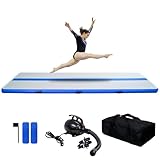 Tuxedo Sailor Inflatable Gymnastics Tumbling Mat Tumble Track Thickness Floor Mat With Electric Air Pump for Gymnastics/Training/Home/Cheerleading/Water/Gym/Yoga