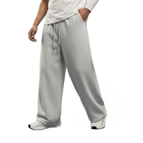 Image of dockstreet Straight Wide fit Long Length Open Bottom Jogger for Men /Trending Multi Pocket Style, Relaxed Casual Pants for Men