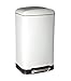 JJA 133680 Poubelle Métal Blanc 35 x 32 x 62 cm 30 L