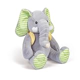 Peluche éléphant douce : offre un sentiment de confort et de sécurité aux enfants de tous âges ; l'éléphant porte un petit sac à dos utilisable pour que les enfants puissent stocker leurs petits trésors à l'intérieur 26 cm (H) x 20 cm (l) x 20 cm (P)