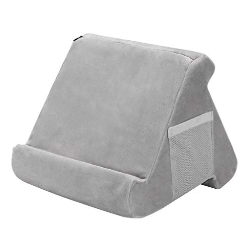 Image of Soft Pillow Stands for Tablet iPad Book Reader Holder Rest Cushion Gray Bed Pillows