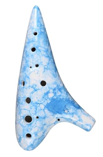 Ocarina en céramique 12 trous sculpté à la main en Alto Do pour mélomanes