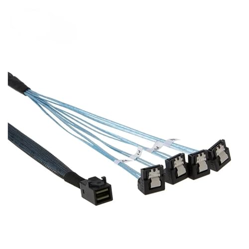 Cable MiniSAS HD 12G SFF8643 a 4 SATA interno 0.5m miniatura 3