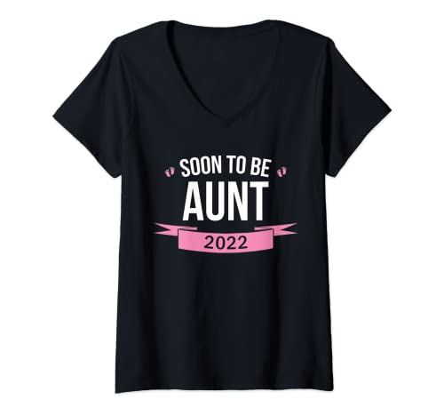 Mujer Soon to Be Tunt Shirt Est 2022 Nueva mamá esposa regalo para mujeres Camiseta Cuello V