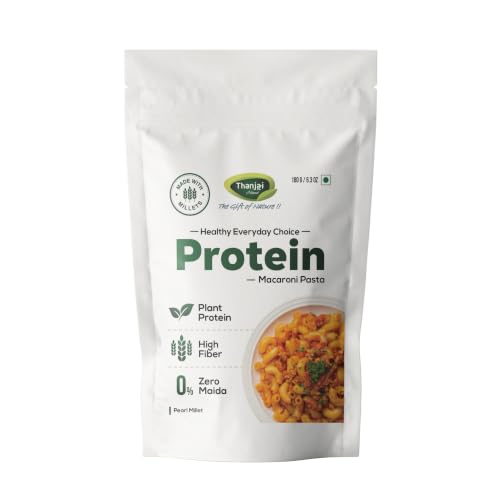 Image of Thanjai Natural Protein Pasta | 22g Plant Protein | 4.7g Dietary Fiber | Zero Maida | Healthy Alternative to Regular Pasta 200g (Pearl Millet)